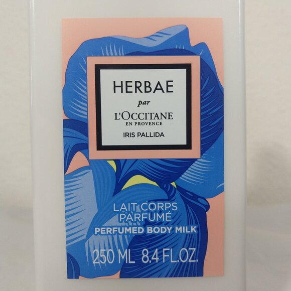 L'OCCITANE Limited Edition Herbae Iris pallida Perfumed Body Milk 250ML NEW - Picture 3 of 5